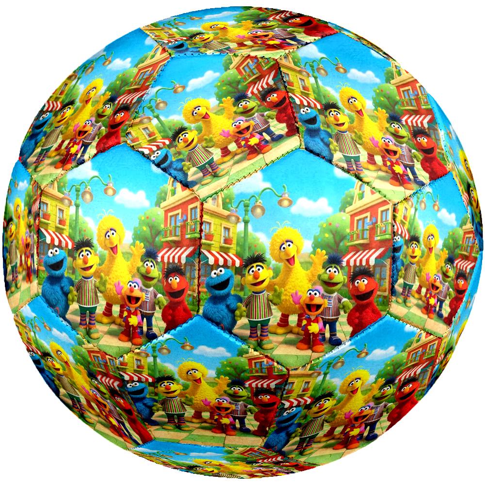 Sesame Street Theme Size 5 Soccer Ball, Suitable for Both Indoor and Outdoor Matches, a Gift Suitable for Everyone.