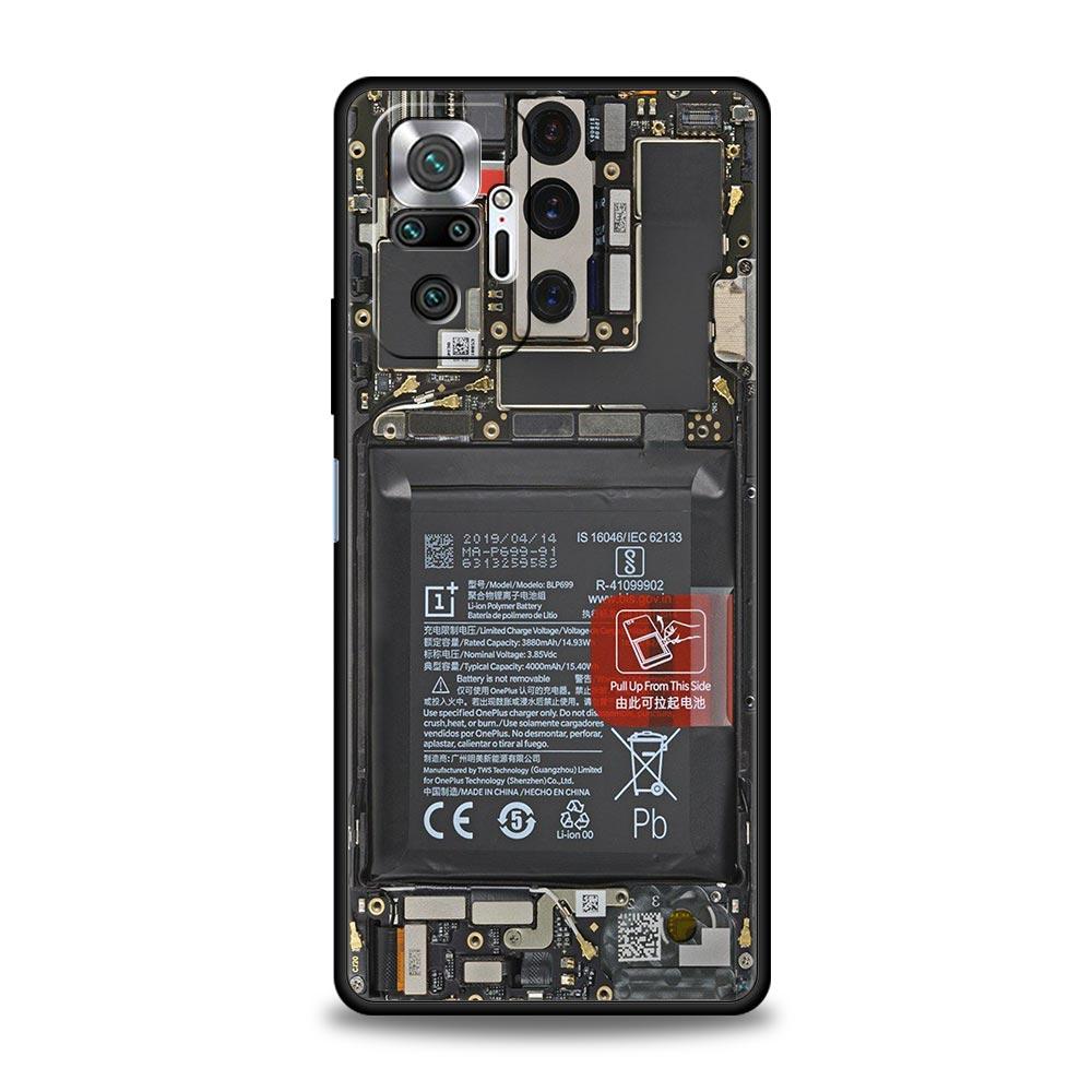 

Main Circuit Board Pattern Phone Case Cover for Redmi 14C 10C Note 15 14 13 12 10 11 K40 Pro Plus 5G Soft TPU Shockproof Fundas Note 15ProPlus5G