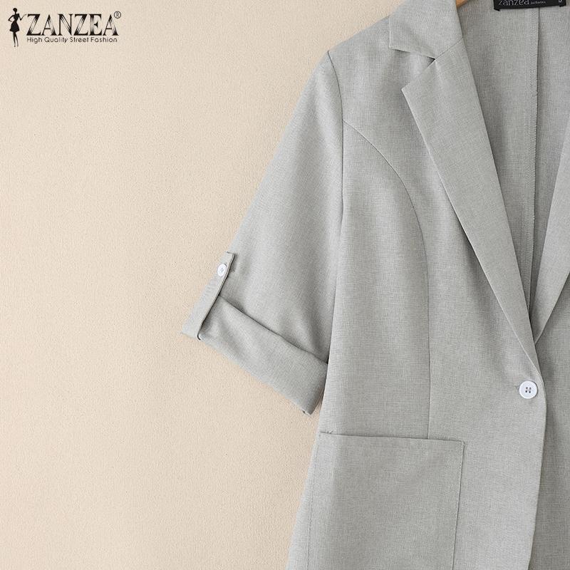 ZANZEA Womens Summer Casual Short Sleeve Cardigan Blouse