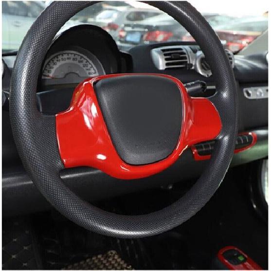 Strip Cover Trim For Benz Smart Fortwo Car Steering Wheel Bright Red 2009-2015