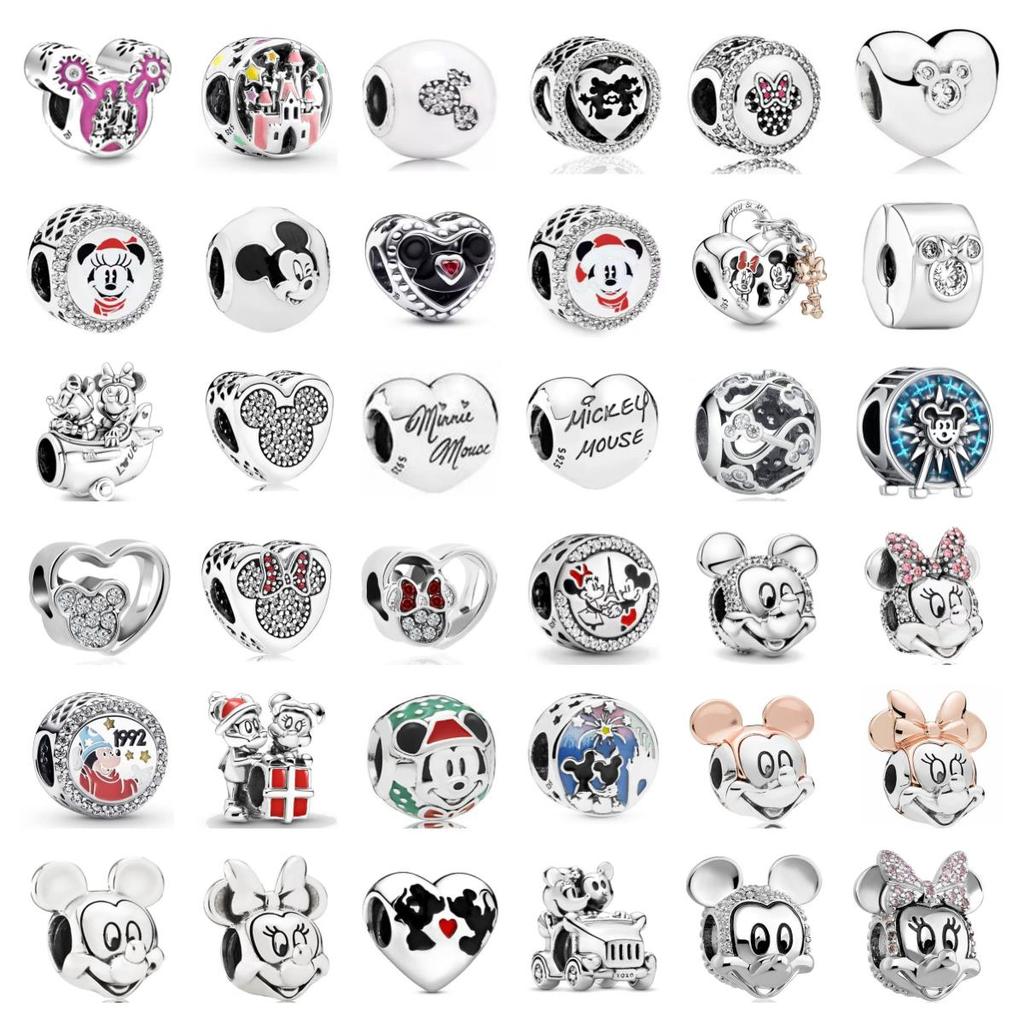 High Qualitycopper   Mickey Mom Minnie Clip Stitch Charms Bead Fit Original Bracelets Charm Diy Women Jewelry