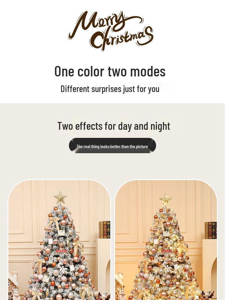 Skandinaviško stiliaus aukštos klasės balto sniego Kalėdų eglutės dekoracijų rinkinys (1.5/1.8/2.1m)