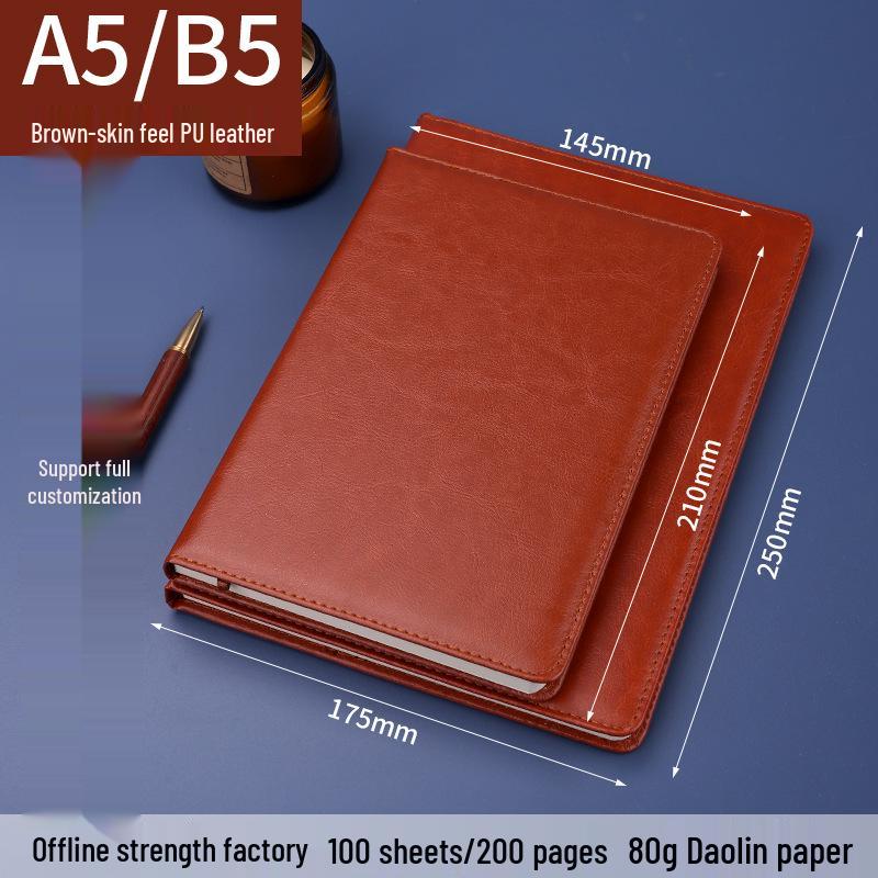 Custom Logo A5 Business Meeting Notebook - Personalized High-Value Gift