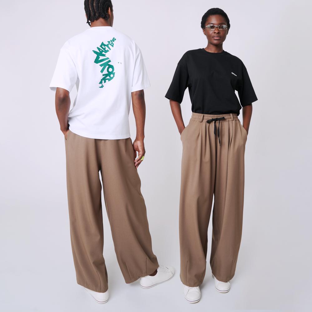 ATHPLATFORM Au42Pt07 Classic Wide Pants_Dark Beige