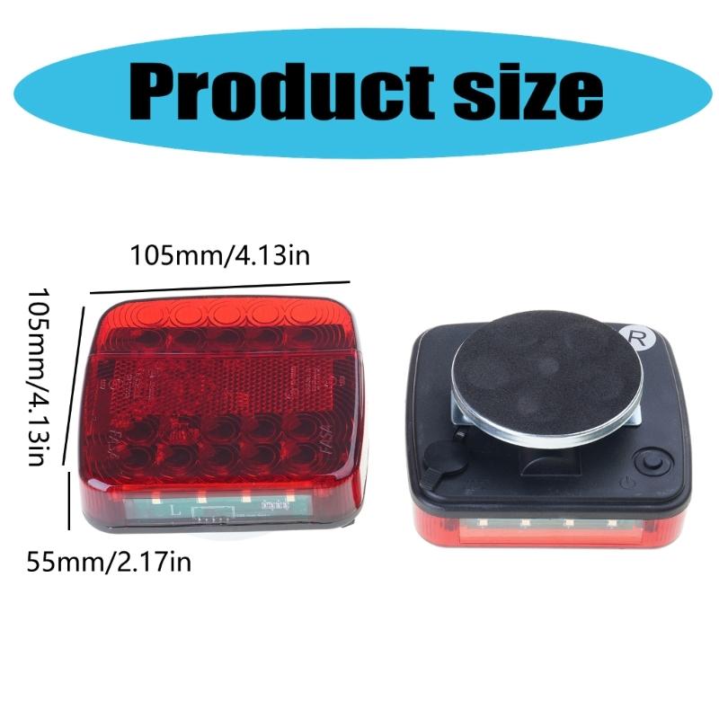 LED Wireless Trailer Lights Magnetic Trailer Lamp Tail Lights for Truck Vehicle Rechargeable Towing Light Kit