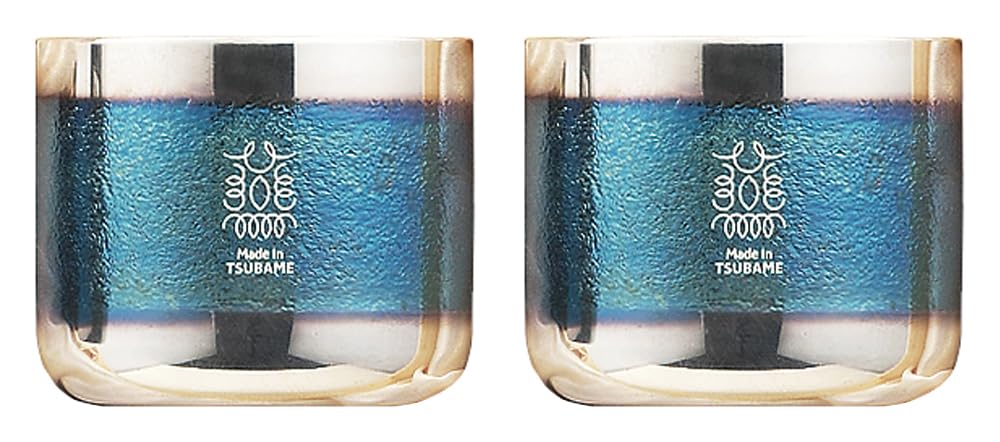 Tamahashi Kagayaki Pure Copper Sake Antique Cups, Silver, 2-piece Set, KG-26
