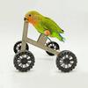 1 Set Parrot Training Bicycle Toy Funny Bird Cockatiel Conure Parakeet Mini Metal 4-Wheels Bike Foot Exercising Educational Toy Pet Supplies