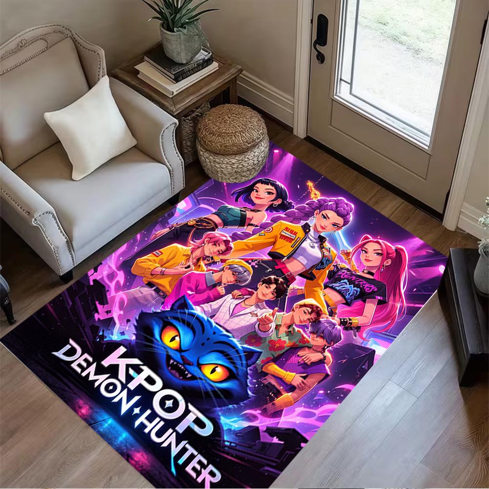 Hunters: Cosmic Quest Floor Rug Office Rug Perfect for Balcony Study Room Game Room Foyer Anti-slip Rug Anime Office Decor