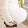 Heart-Shaped Faux Wool Love Pillow for Sofa and Office Chair Backrest