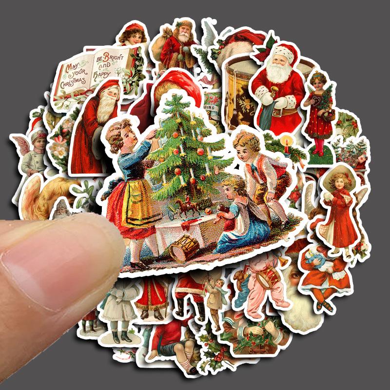 Merry Christmas House Stickers: Santa Claus Planner DIY Decoration - 50 Sheets for Phone & More
