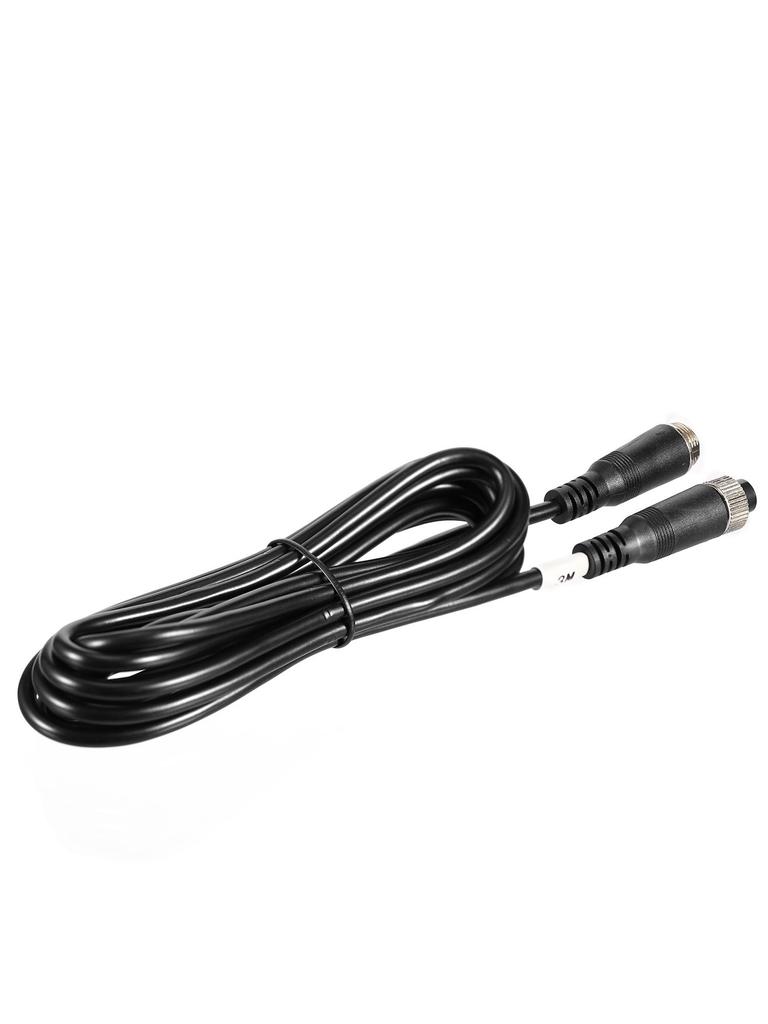 4-Pin Aviation Video Extension Cable, 1 Meter, for Connecting Truck and Bus Surveillance Cameras.