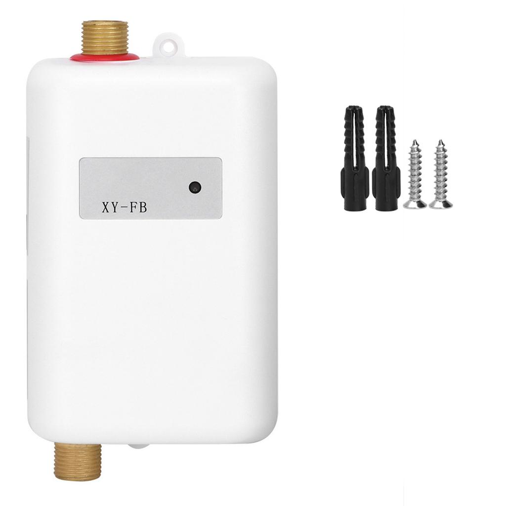 White Mini Tankless Instant Hot Water Heater Bathroom Kitchen Washing for Hot and Cold Dual use(
