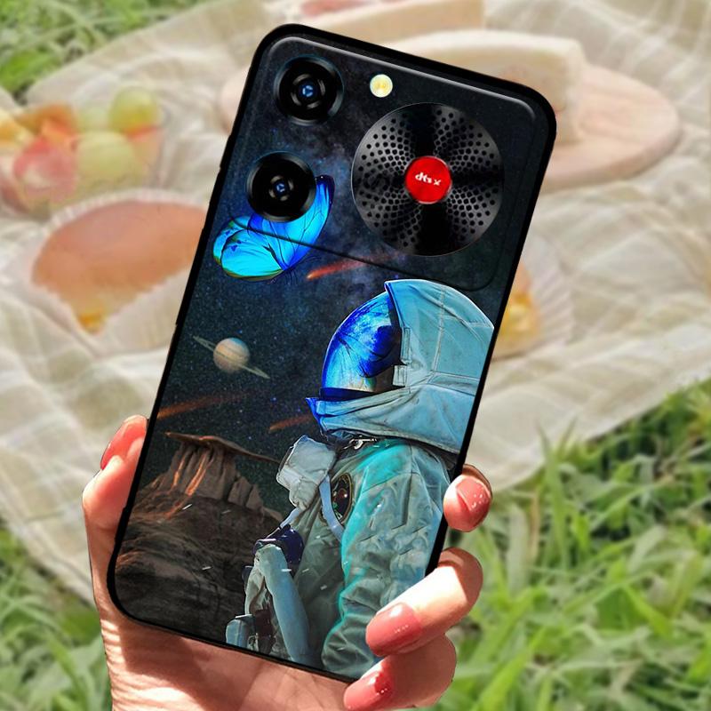 Per ZTE Nubia Custodia Musica Antiurto TPU Silicone Nero Paraurti Cover Per ZTE Nubia Custodie Telefono Musica Carina Cover Posteriore Fundas Capa