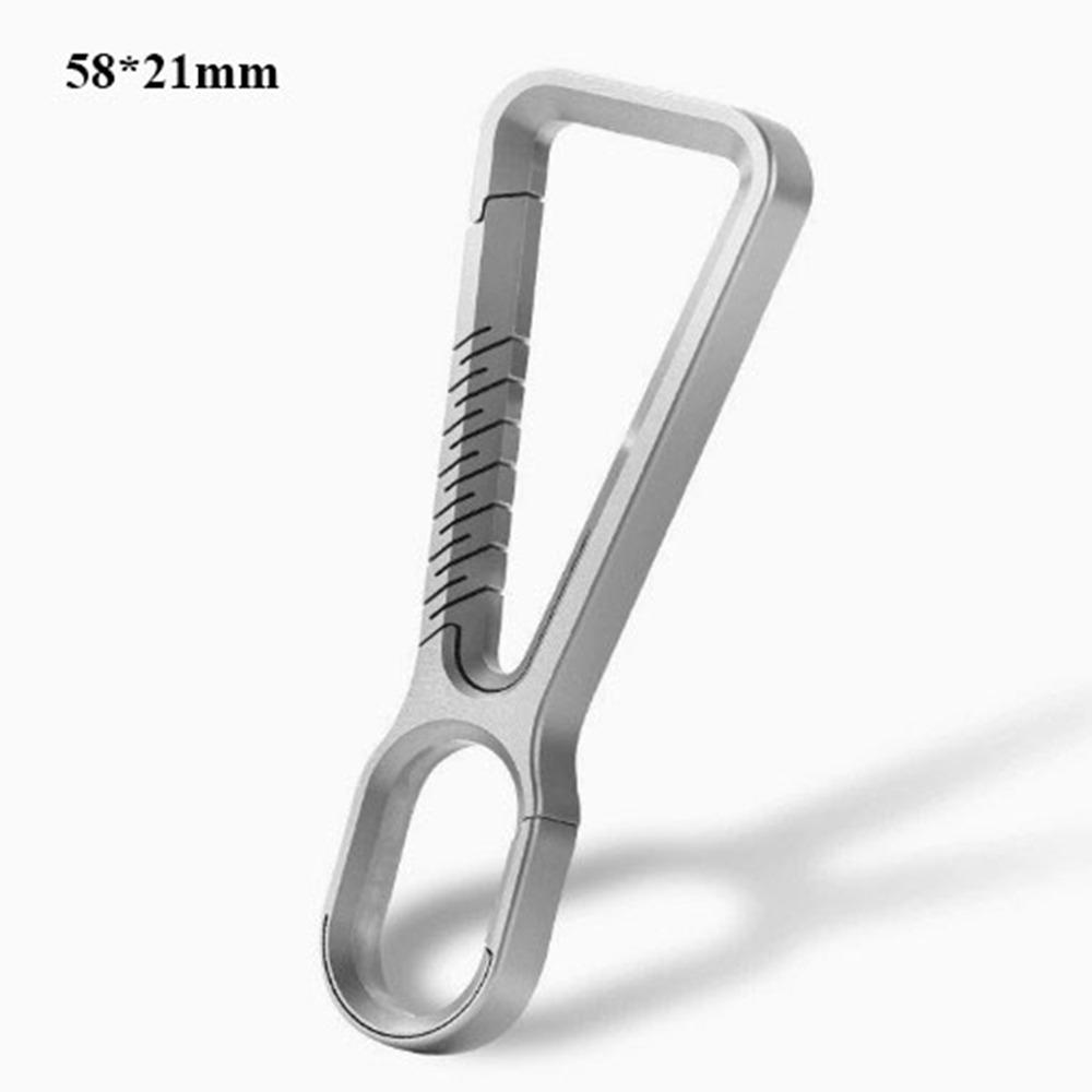 Real Titanium Alloy Keychains Buckle Portable Mini Key Rings Backpack Pendant Multi-functional Super Lightweight Bottle Openers