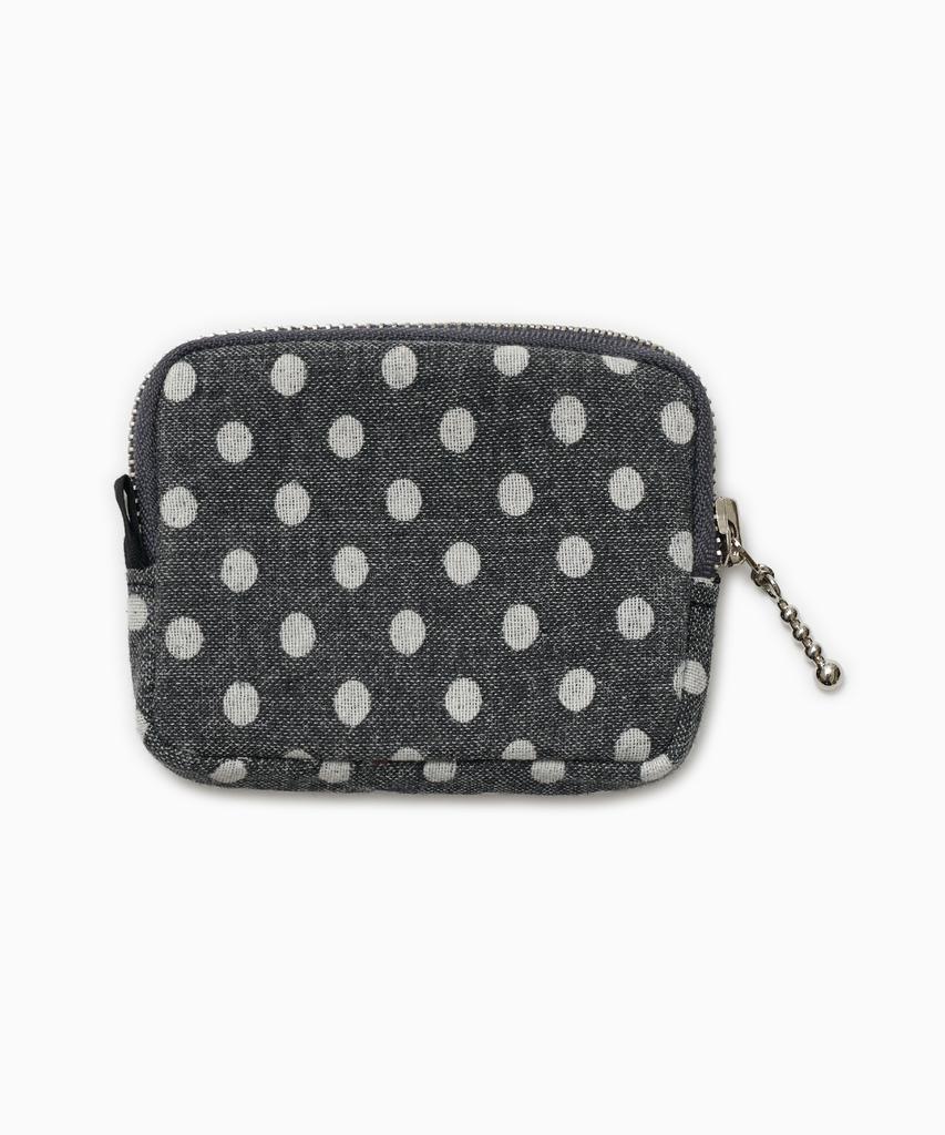 Oheshio Button Point Coin Wallet, Charcoal Dot