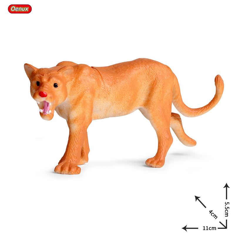 Oenux Zoo World Farm Animal Horse Cow Pig Sheep Goat Donkey Model Action Figures Lion Tiger PVC Educational Cute Kids Toy Gift