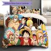 Cartoon Pattern Bedding Quilt Set Quilt Cover Pillowcase Home Decoration Birthday Gift (1 * duvet cover + 2 * pillowcase, without core)