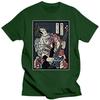 Japanese Samurai Guitar Graphic Tshirts Black Fashion Men Short-sleev Tee Male Shirt Fitness Tees Summer Oversized T-shirt