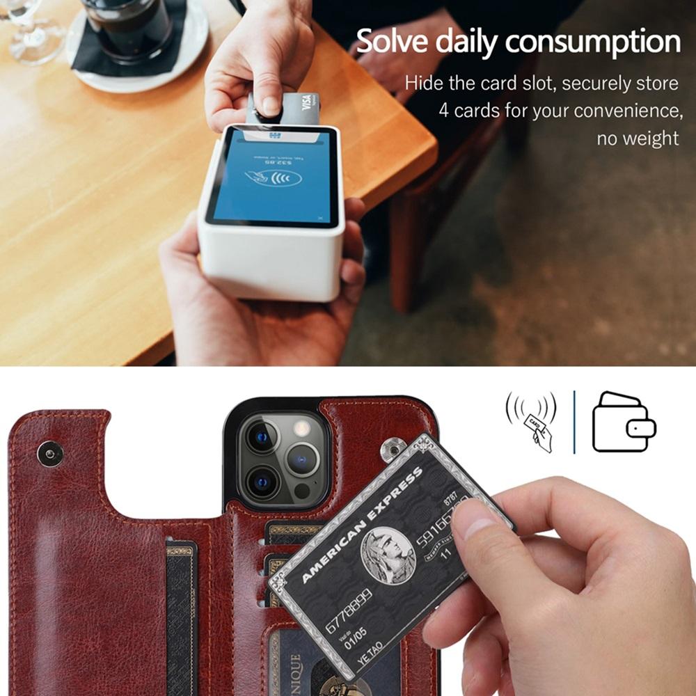 Leather Wallet Case For IPhone 14/13/12/11/Pro Max/Mini/XR/X/XS Max/8/7/6S/6 Plus/SE2/SE3/2022/2020 - Card Holder & Flip Back Cover