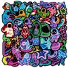 10/30/56PCS Kawaii Neon Astronaut PVC Sticky Sticker Aesthetic DIY Decoration Scrapbooking School Supplies