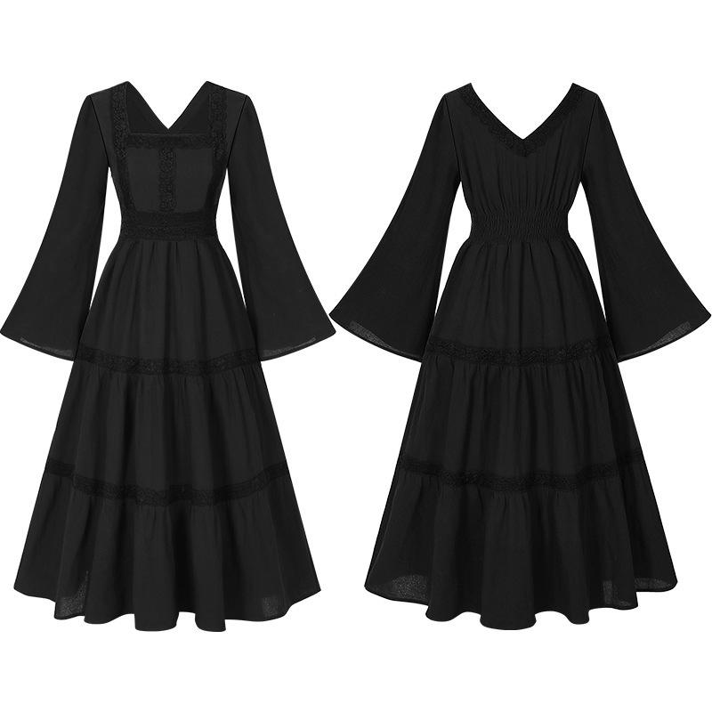 Abito Formale da Donna Medievale Rinascimentale Retro Irregolare per Palcoscenico