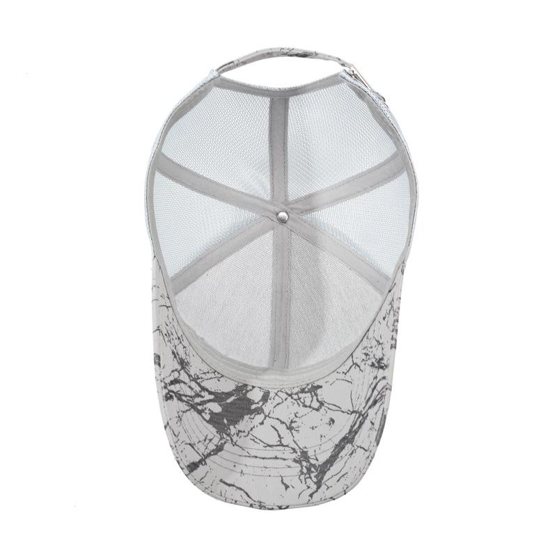 Summer Men's Sun Hat Outdoor Sports Net Baseball Cap Print Fishing Breathable Cap