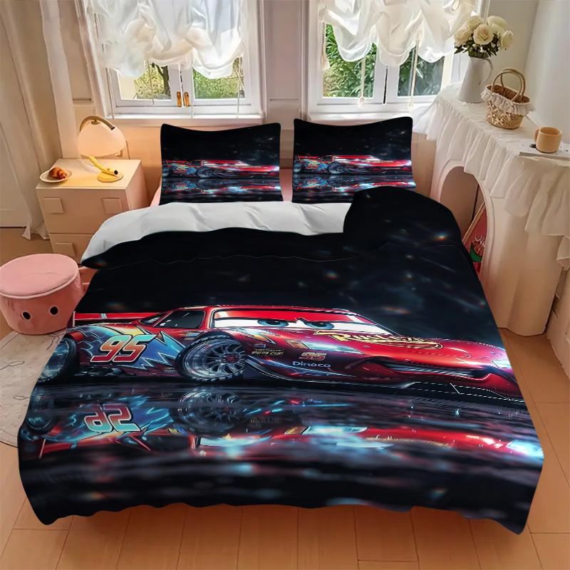 3Pcs Mcqueen Space Bedding Sets For All Sizes New 3D Printed Bed Cover Comforter Duvet Cover Pillowcase Bedroom Decoration