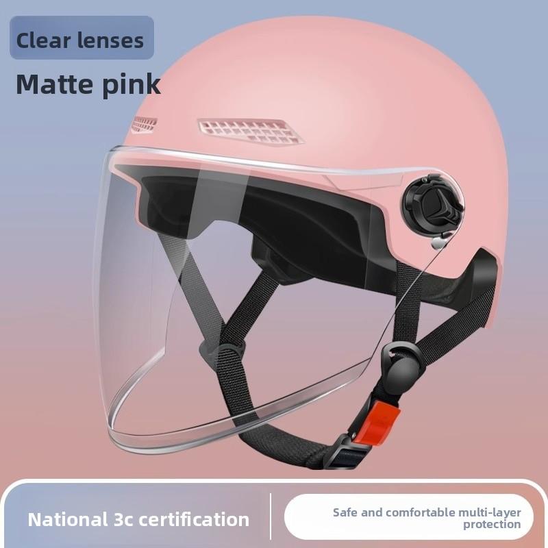 Helmet, Electric Car, Men's and Women's ABS Half Helmet, Sun Protection, UV Protection, Cycling Helmet, Summer Breathability