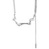 And Elegant Fashionable Layered Pendant Necklace With Polished Finish And Geometric Features Women For