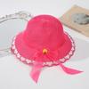 Summer sweet baby outing hat colored mesh flower bow cute outdoor sunshade breathable hat