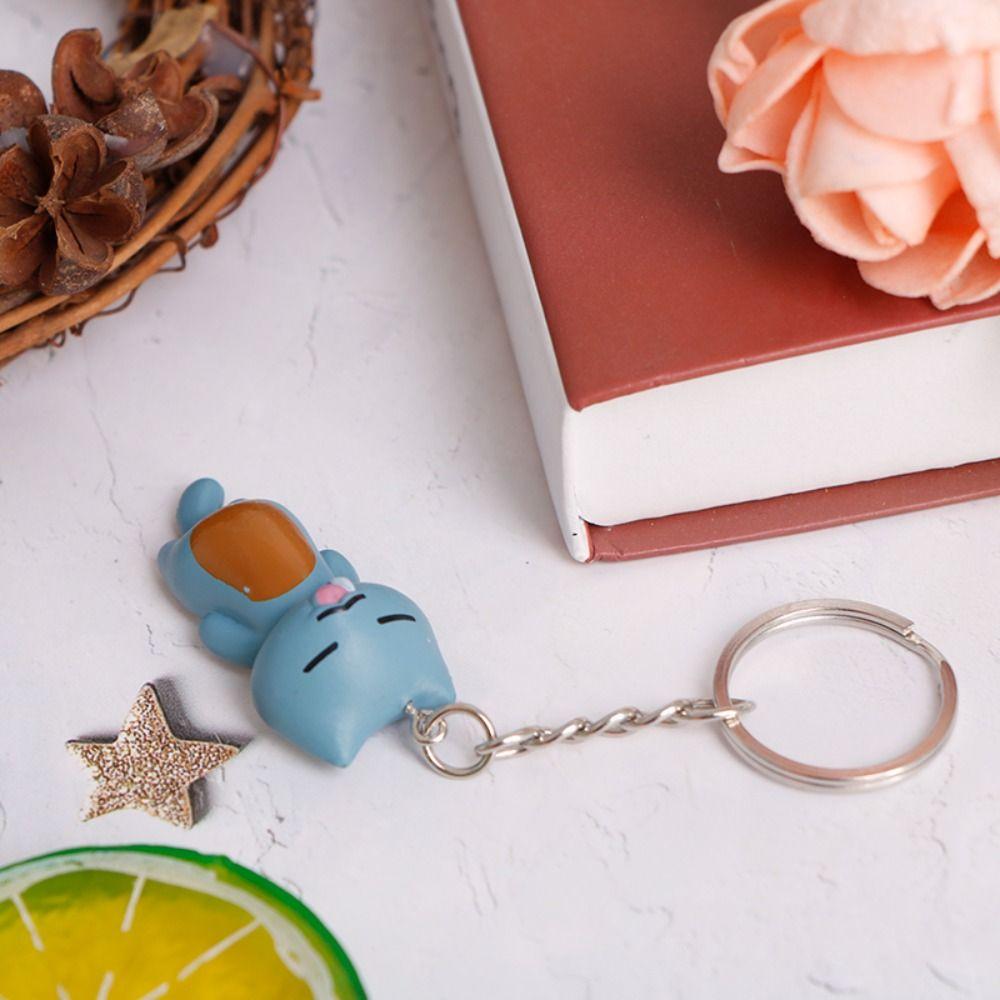 Charm PVC Key Ring Random Key Chains Bag Pendant Lucky Cat Keychain Cat Keyring Kitten Key Chain