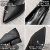 Soft-soled comfortable work black flat-soled single shoes women's 2025 autumn long-standing non-slip soft leather pointed professional work shoes