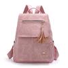 Women's Tassel Backpack Large Capacity Soft Leather Travel Backpack Student School Bag