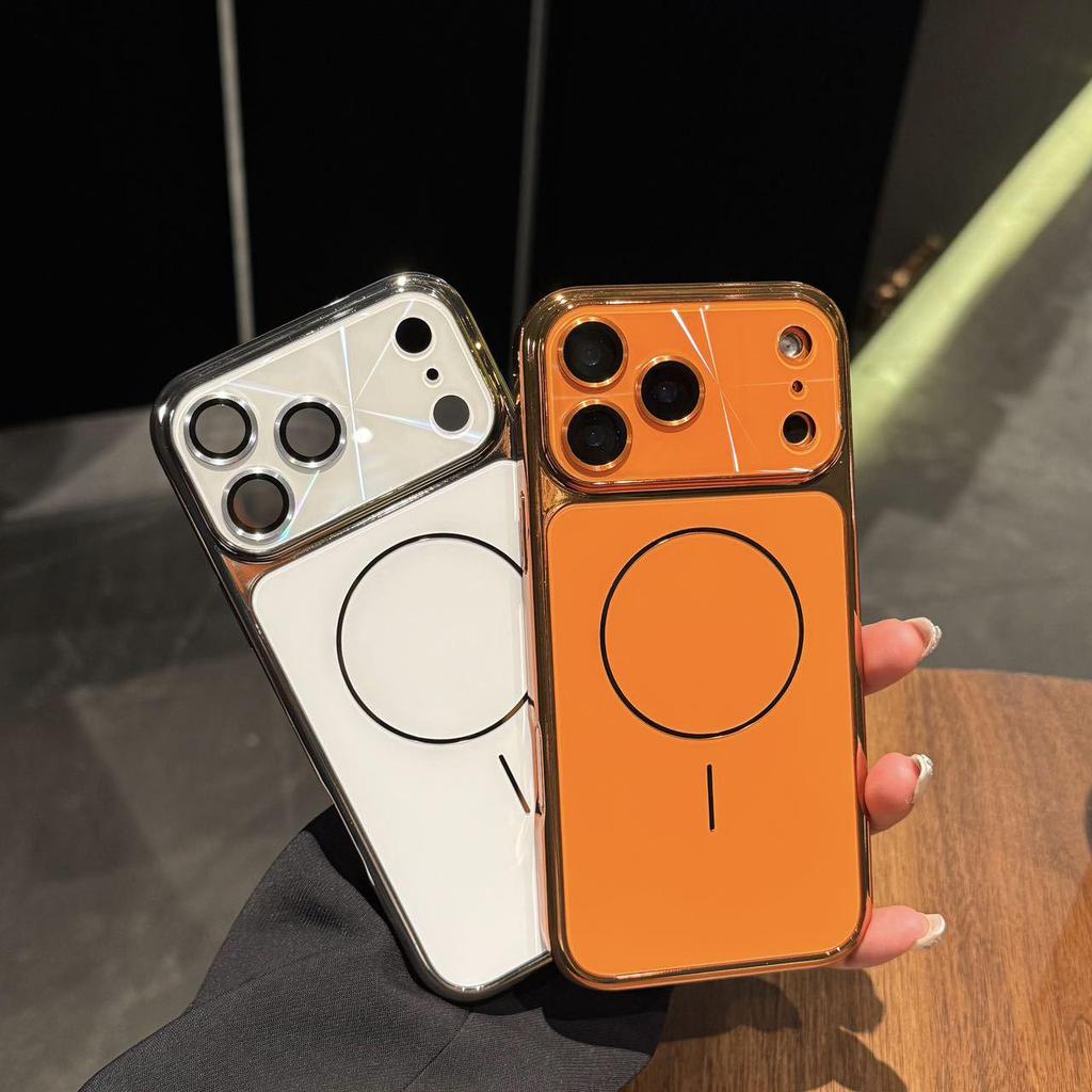 iPhone 16/17 Pro Max Compatible Case with Magnetic CD Pattern & Full Coverage, 14 Buttons