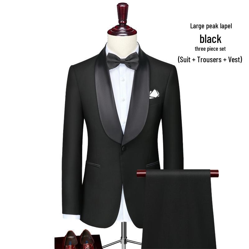 Herren Slim-Fit Hochzeits- & Business-Anzugset - Formelle Kleidung für Bräutigam & Trauzeugen