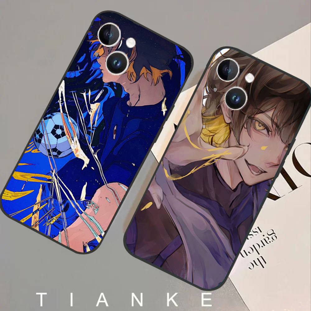 Meguru Bachira Anime BLUE LOCK Phone Case For IPhone 17 Air 16 15 14 13 Pro Max 11 12 Black Silicone Cover