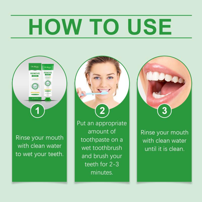 Whitening Toothpaste For Teeth Stain Removal, Fresh Breath, Plaque Control, Mint Flavor, Gentle Clean, Oral Care