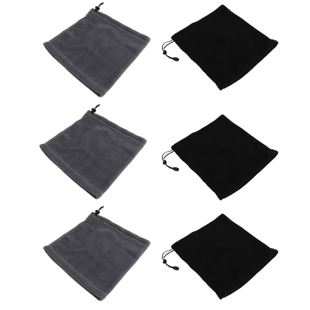 6 Pieces Winter Ski Neck Gaiter Drawstring Neck Warmer Unisex Windproof Thermal Face Scarf for Outdoor Skiing Fishing