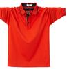 Extra Large Men's Long Sleeve Polo Shirt - Turn-Down Collar, Plus Size, Loose Fit, Business Style