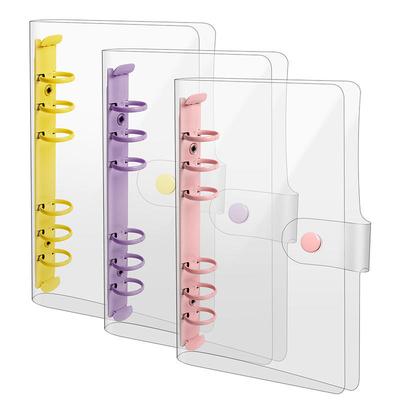 Transparenter Ringbuchordner Klare Notizbuchhülle A5 Größe PVC Schutzhülle Praktische Reise Studentenbenutzung Nachfüllbares Innenblatt