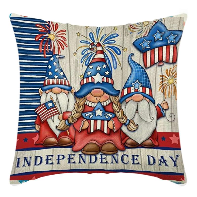 Independence Day Pillow Case Flag Print Home Living Room Bedside Decoration Pillow Cushion Pillow Case