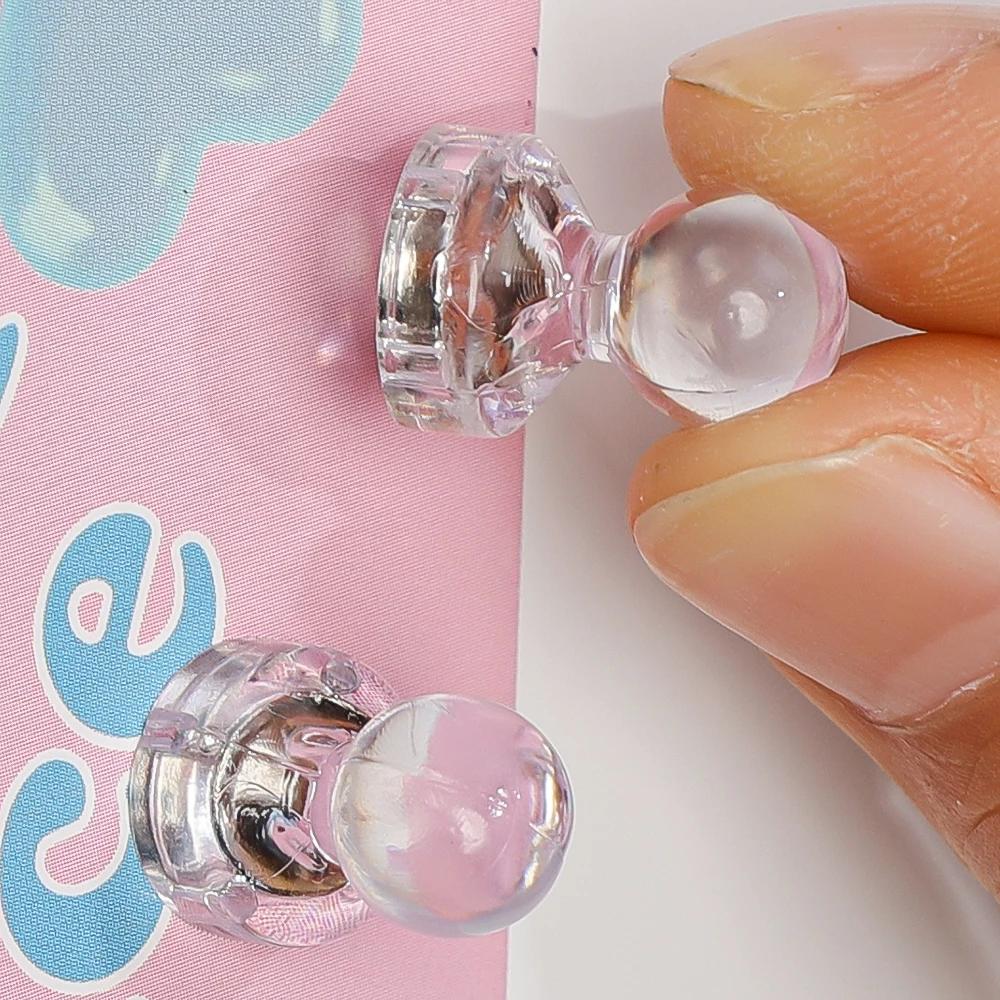 50/10 Stück transparente Magnete Push Pin Starke magnetische Reißzwecke für Whiteboard Kühlschrank Home Office Klassenzimmer Kleine Pushpin Sucker