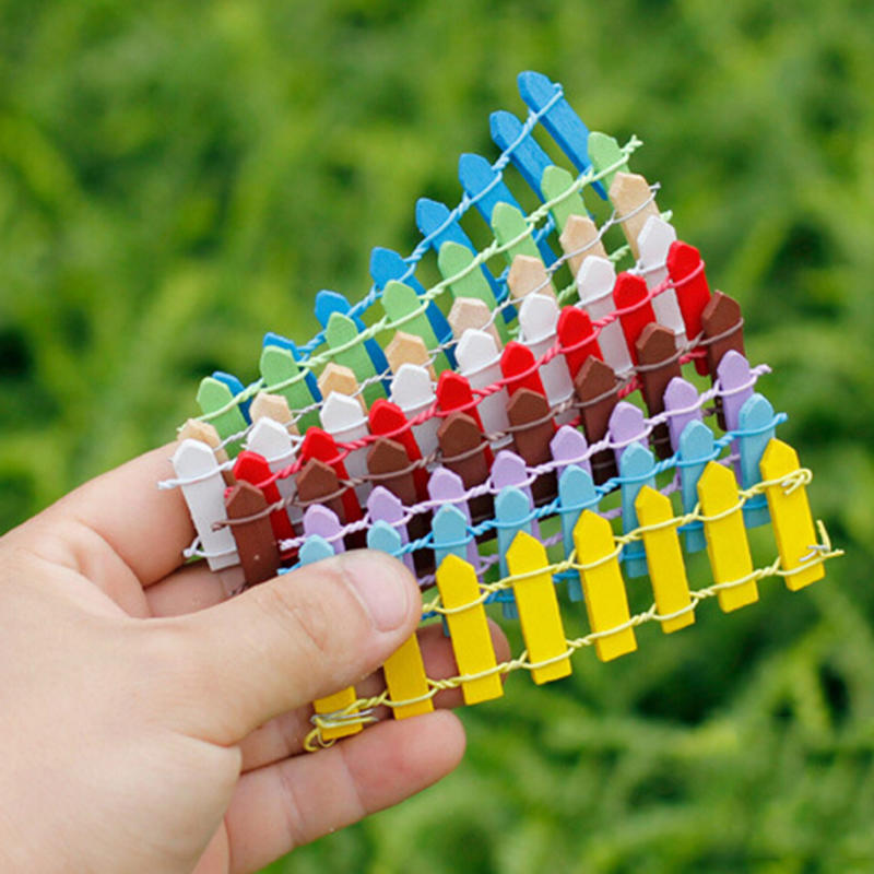 Holzzaun Palisade Miniatur Feengarten Haus Häuser Dekoration Mini Handwerk Mikro Landschaftsbau Dekor DIY Zubehör