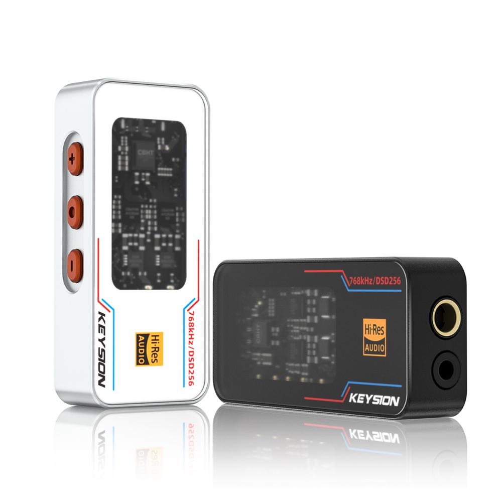 KEYSION Dongle Type C USB DAC AMP Audio HiFi Decoder Headphone Amplifier 2*CS43198 2*SGM8262 Chip 768kHz DSD256 3.5/4.4mm Output