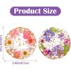 2pcs Floral Coasters Cute, 8.7cm/3.4Inch Non-Slip Resin Flower Coasters, Desk Coaster Set for Office Women, Cute Coaster for Drinks Coffee Table