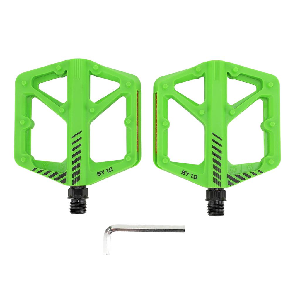 Bike Pedal Boron Steel Axle Nylon Fiber Non Slip Toothed Nail Design Road Bike Flat Pedal