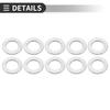 Motoforti Universal Flat Washers, 23mm Inner Diameter, 39mm Outer Diameter, 3mm Thick, Durable Stainless Steel, Silver Tone, 10-Piece Set