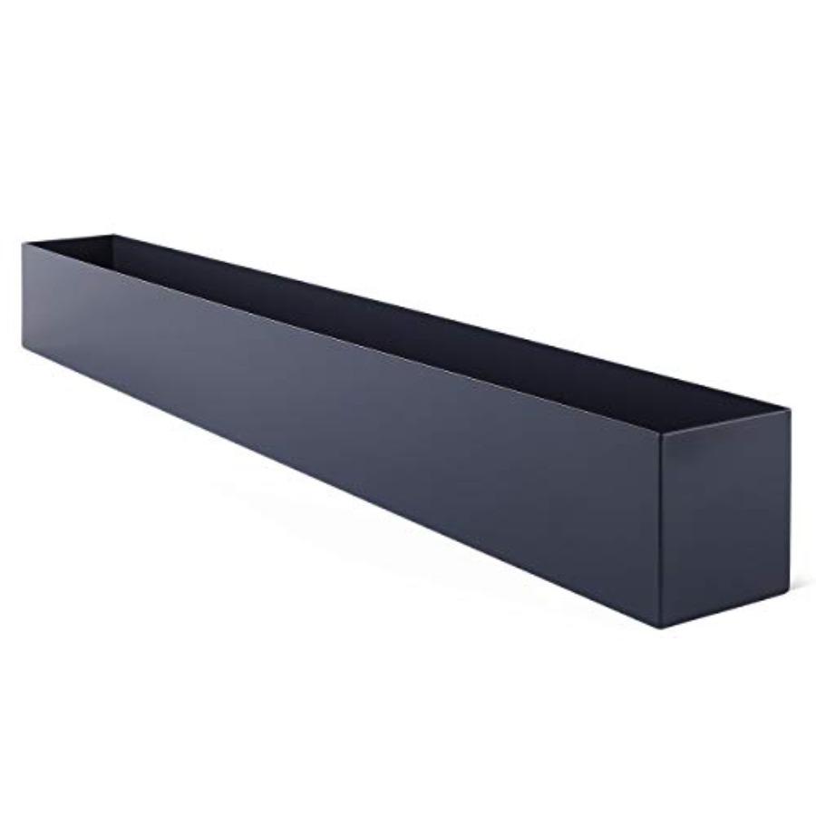 Modern Grey Rectangle Planter Box 16 Metal Planter Perfect for Succulent Narrow Box for Table or Window Sill Rectangular Stainl