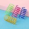 60 PCS Cat Spring Toy Plastic Colorful Coil Spiral Springs Pet Action Wide