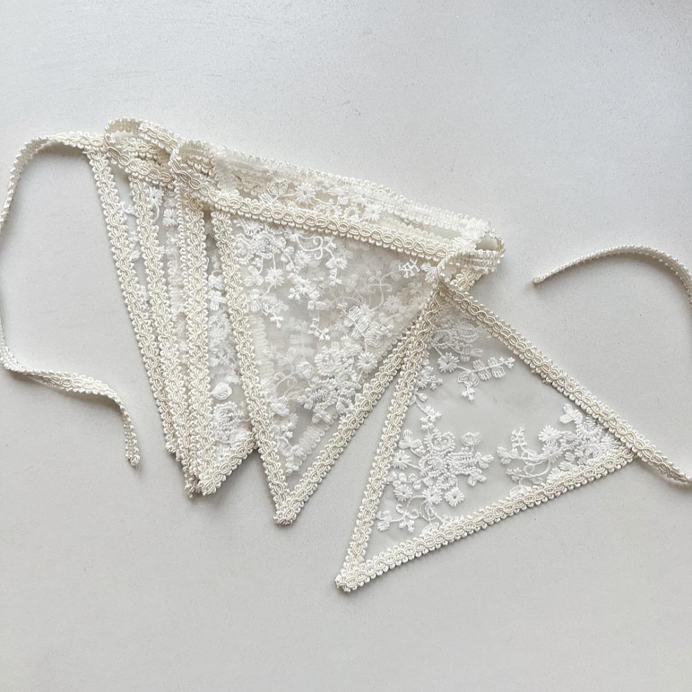 Wall Hanging Lace Garland Colorful Garland Party Decor Fashion Fabric Flower Garland белый